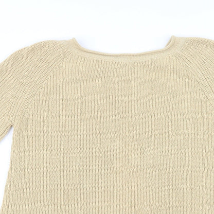 Womens UK Size 10 NEXT Beige Pullover Jumper