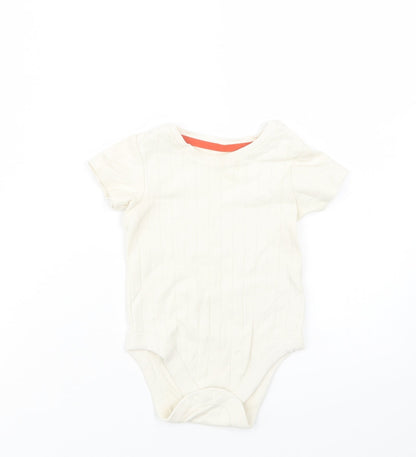 M&S Baby Ivory  Cotton Romper One-Piece Size 12-18 Months  Snap