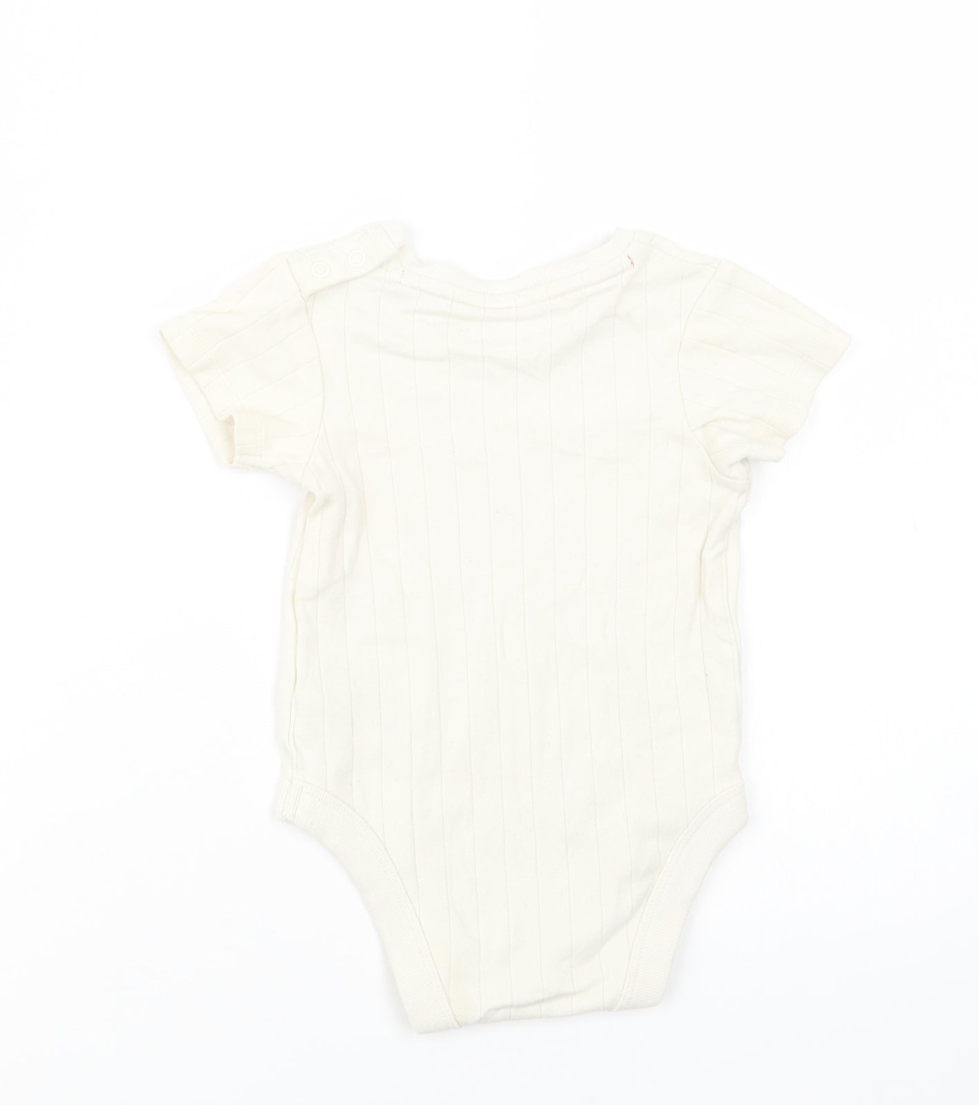 M&S Baby Ivory  Cotton Romper One-Piece Size 12-18 Months  Snap