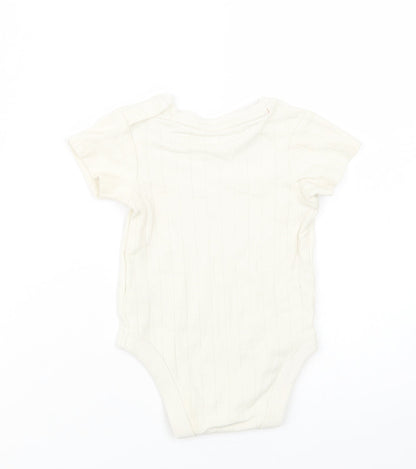 M&S Baby Ivory  Cotton Romper One-Piece Size 12-18 Months  Snap