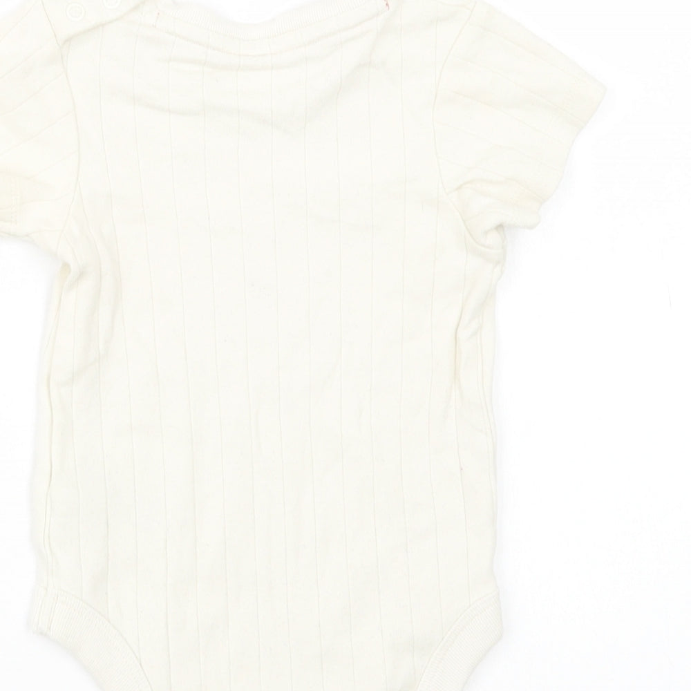 M&S Baby Ivory  Cotton Romper One-Piece Size 12-18 Months  Snap