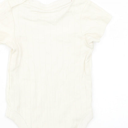 M&S Baby Ivory  Cotton Romper One-Piece Size 12-18 Months  Snap