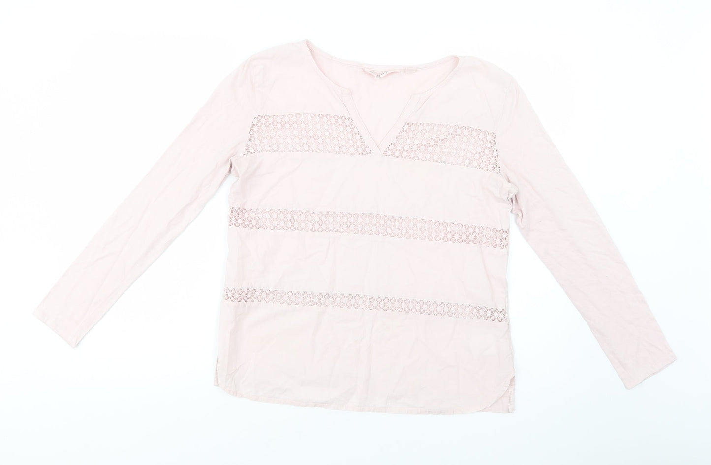 Womens UK Size M H&M Pink Basic Blouse