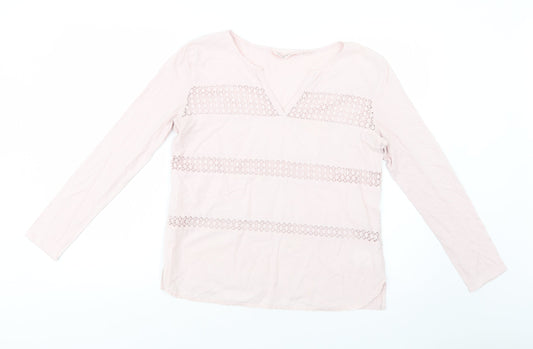 Womens UK Size M H&M Pink Basic Blouse