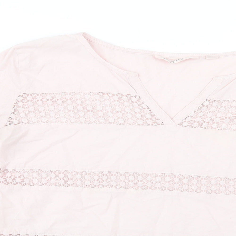 Womens UK Size M H&M Pink Basic Blouse