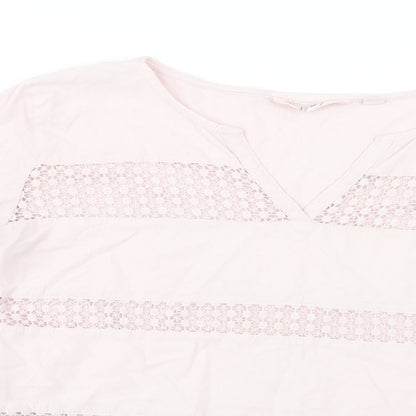 Womens UK Size M H&M Pink Basic Blouse
