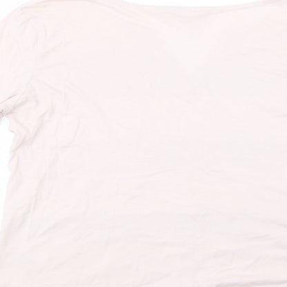 Womens UK Size M H&M Pink Basic Blouse