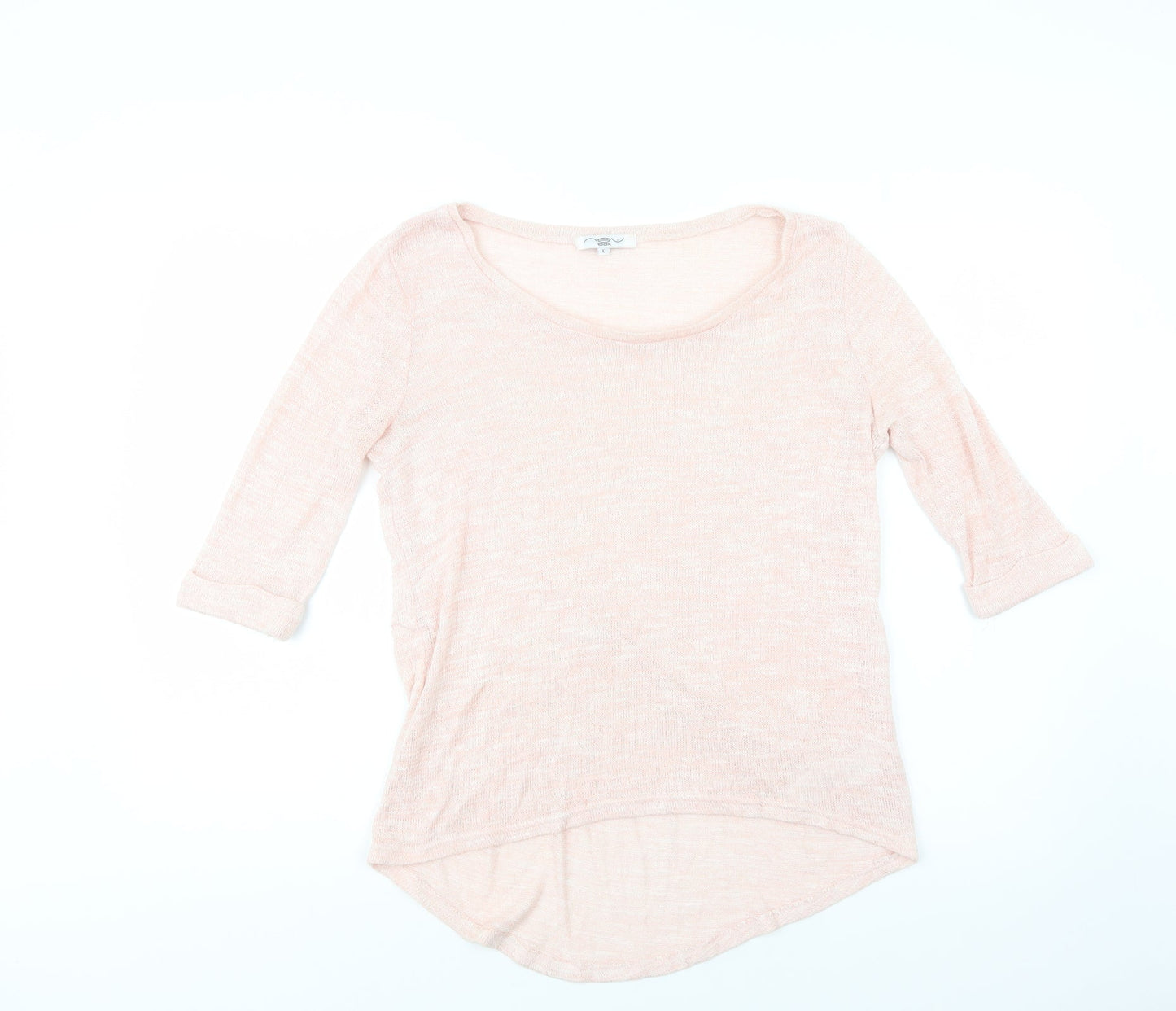 Newq Look Womens Pink Round Neck  Viscose Pullover Jumper Size 12