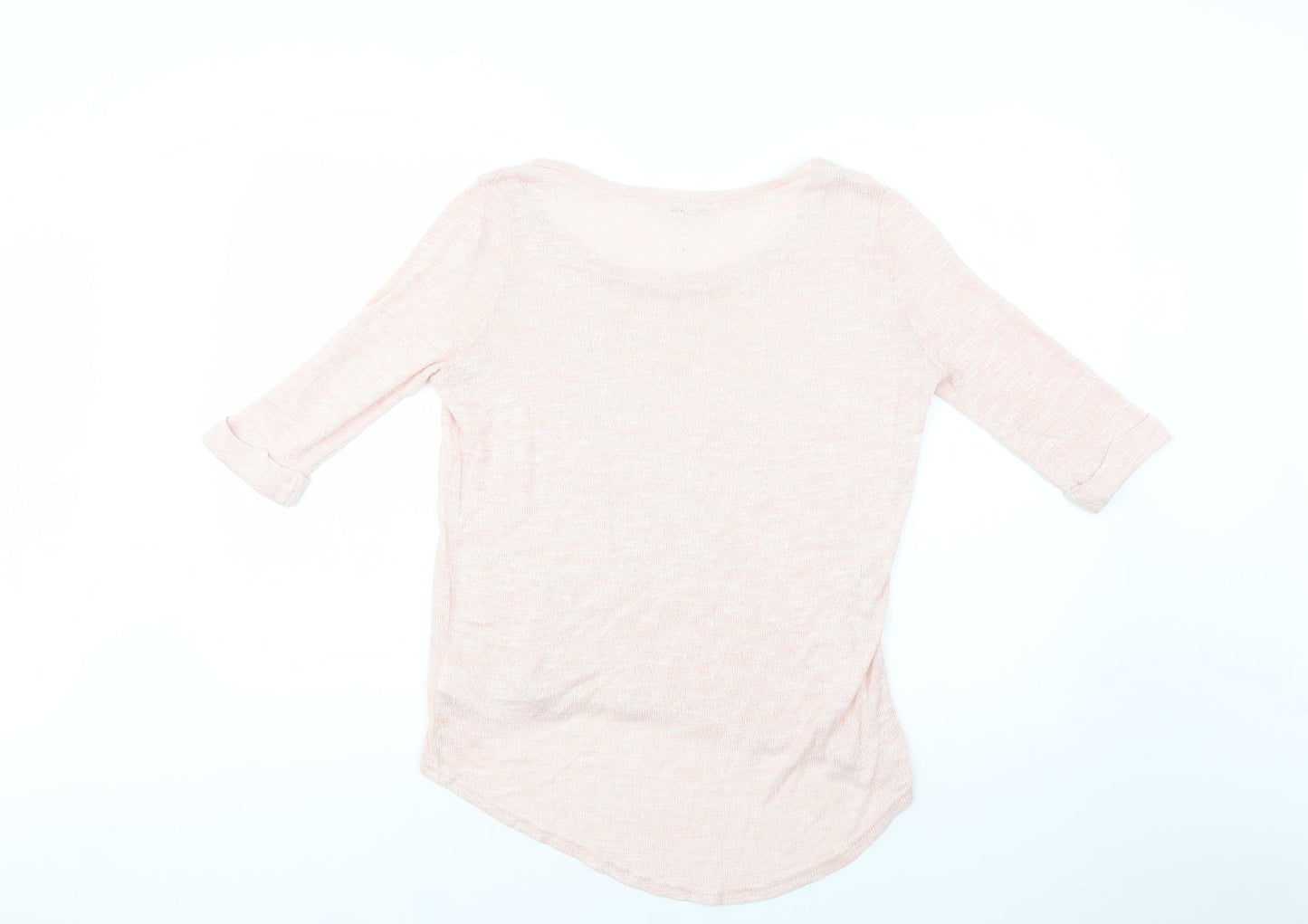 Newq Look Womens Pink Round Neck  Viscose Pullover Jumper Size 12