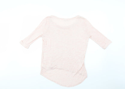 Newq Look Womens Pink Round Neck  Viscose Pullover Jumper Size 12