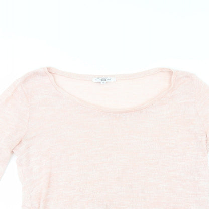 Newq Look Womens Pink Round Neck  Viscose Pullover Jumper Size 12