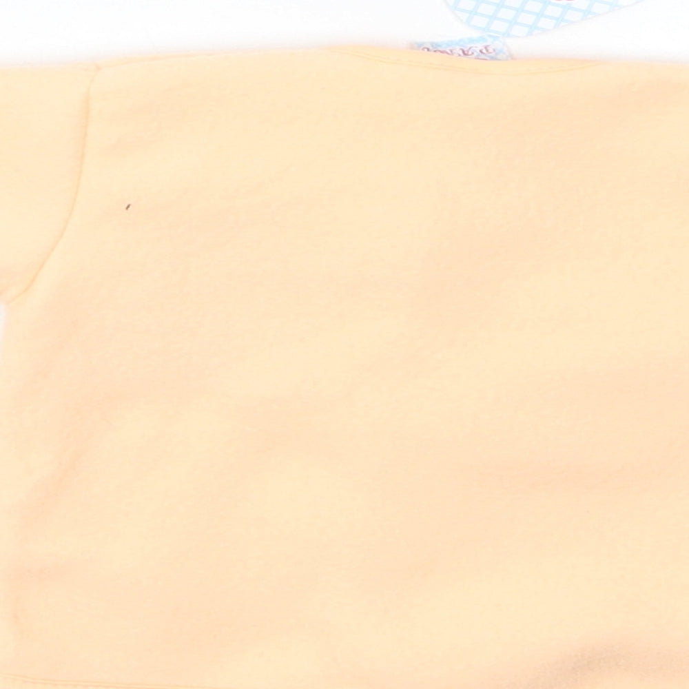 Brand and care label for Pansy Baby Orange Basic Jacket Jacket, size 0-3, Months Snap