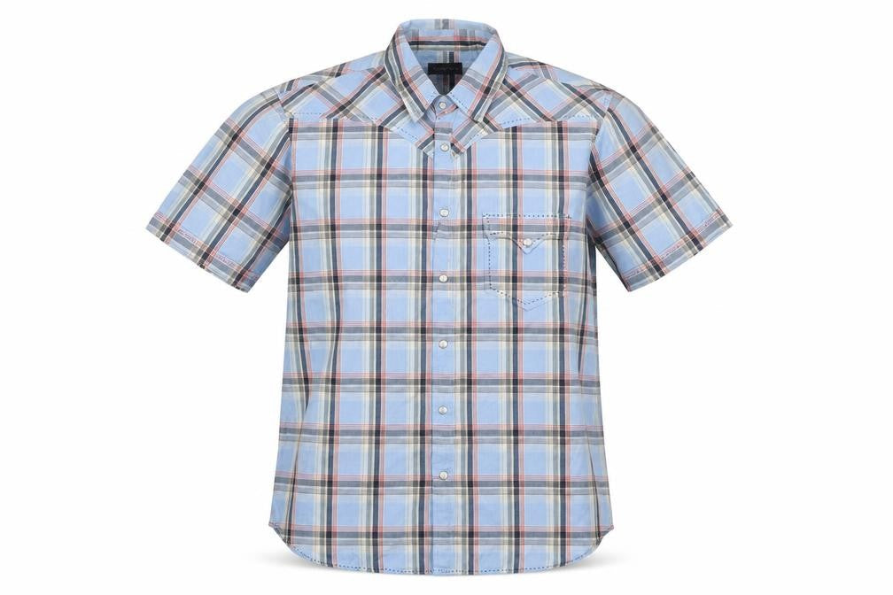 Mens UK Size L Burton Blue  Button-Up Short Sleeve Casual Shirt