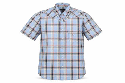 Mens UK Size L Burton Blue  Button-Up Short Sleeve Casual Shirt
