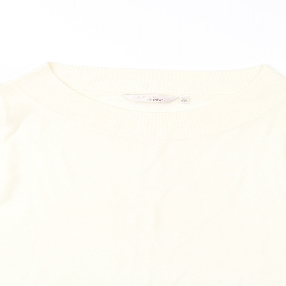Womens UK Size 18 EWM Ivory Pullover Jumper