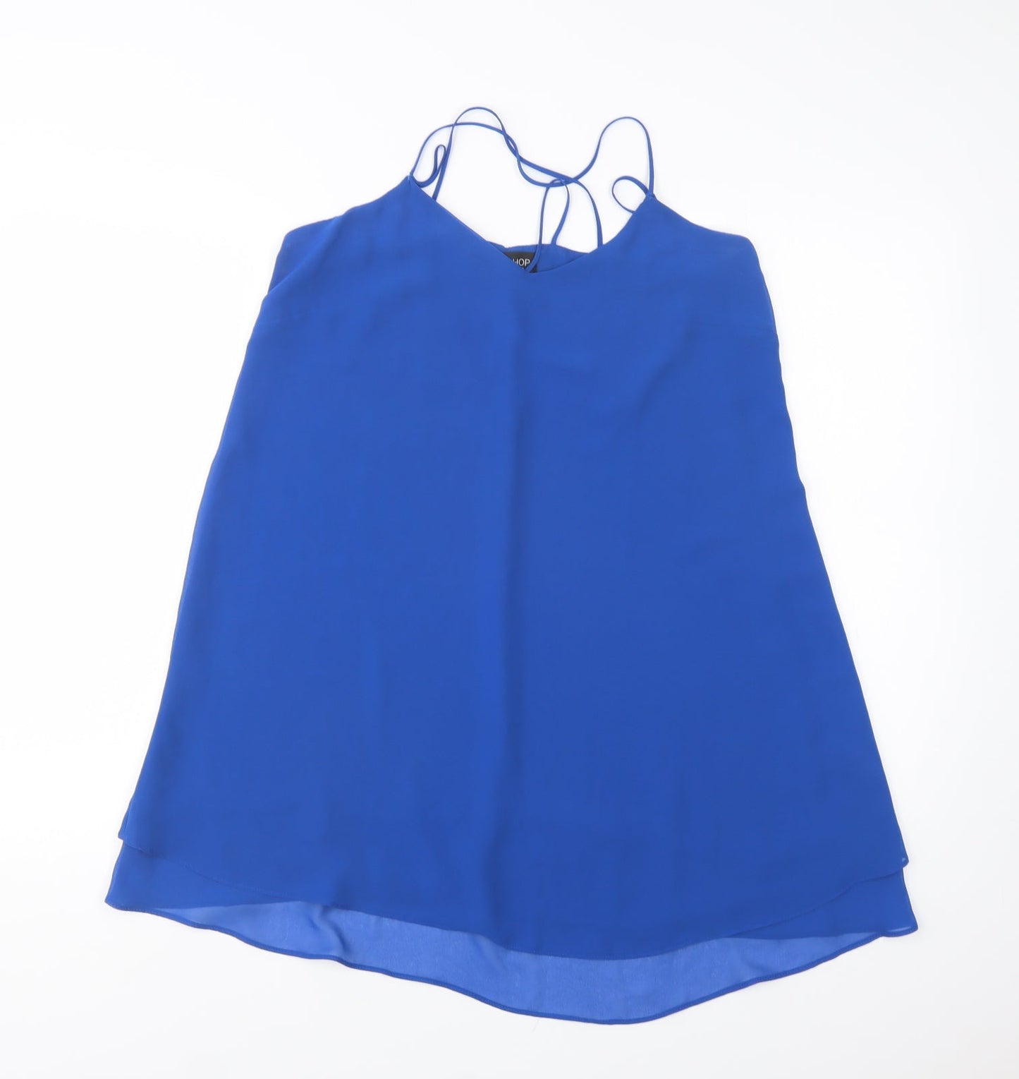 Womens UK Size 10 Topshop Blue Camisole Blouse
