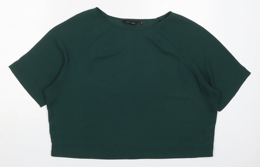 Womens UK Size 12 New Look Green Basic Blouse