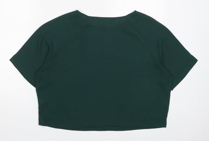 Womens UK Size 12 New Look Green Basic Blouse