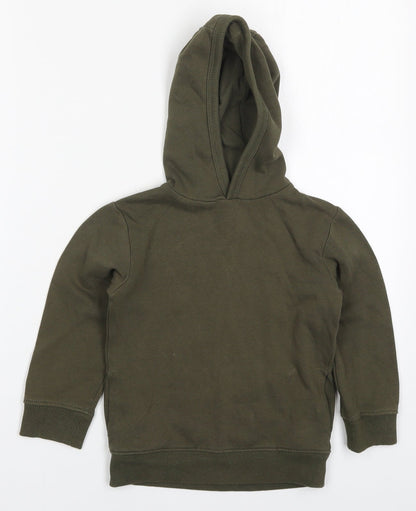 Urban Rascals Boys Green  Cotton Pullover Hoodie Size 4-5 Years  Pullover