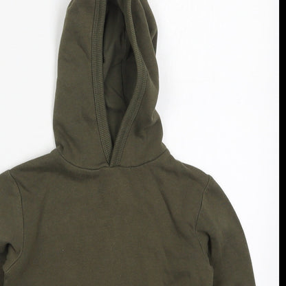 Urban Rascals Boys Green  Cotton Pullover Hoodie Size 4-5 Years  Pullover