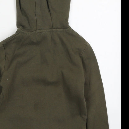 Urban Rascals Boys Green  Cotton Pullover Hoodie Size 4-5 Years  Pullover