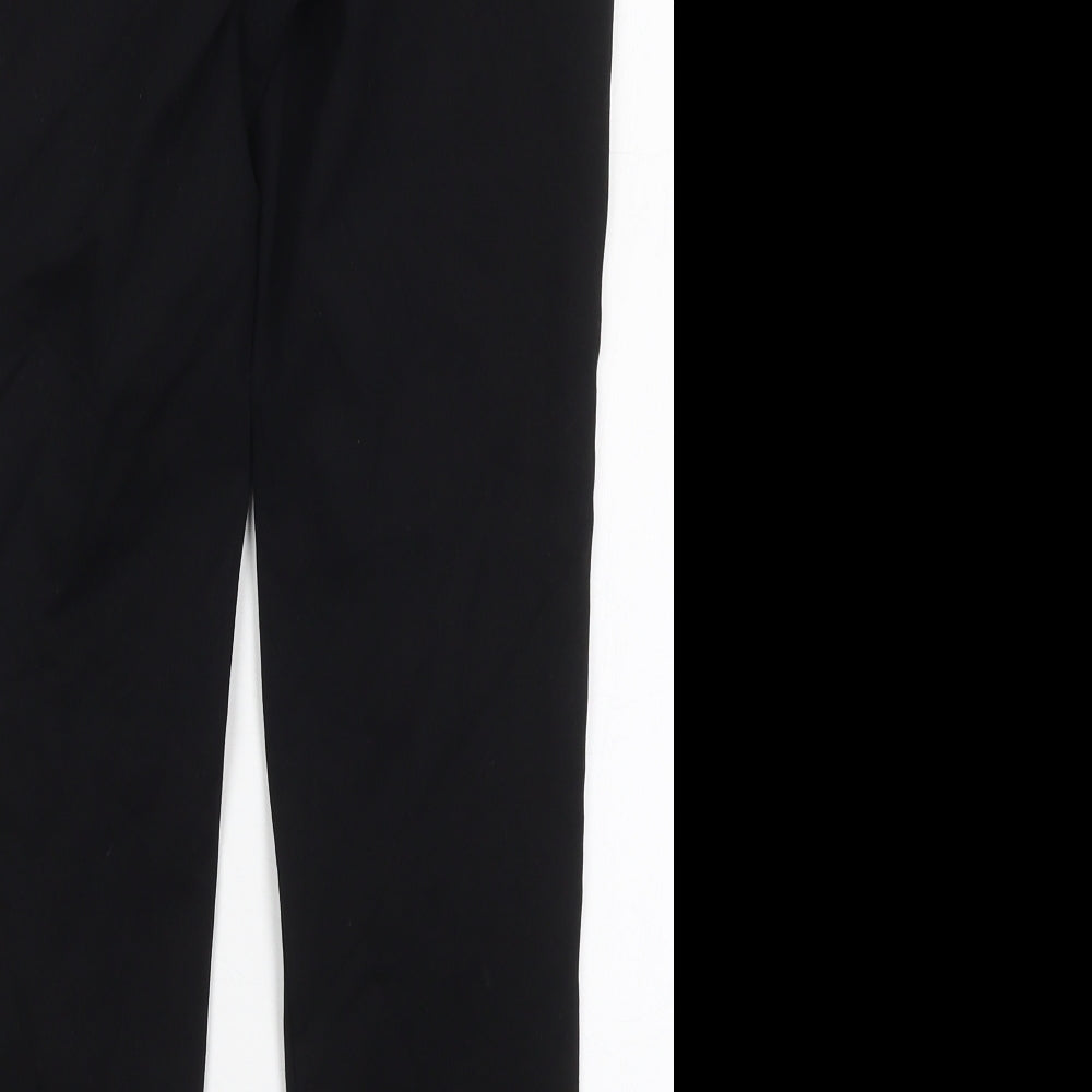 F&F Womens Black  Viscose Trousers  Size 8 L24 in Regular Hook & Eye