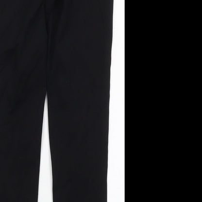 F&F Womens Black  Viscose Trousers  Size 8 L24 in Regular Hook & Eye