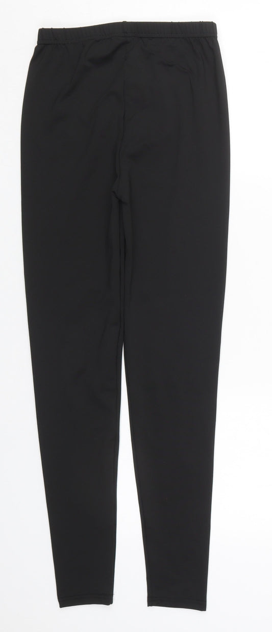 SheIn Womens Black  Polyester Carrot Leggings Size S L26 in   - Distressed Look