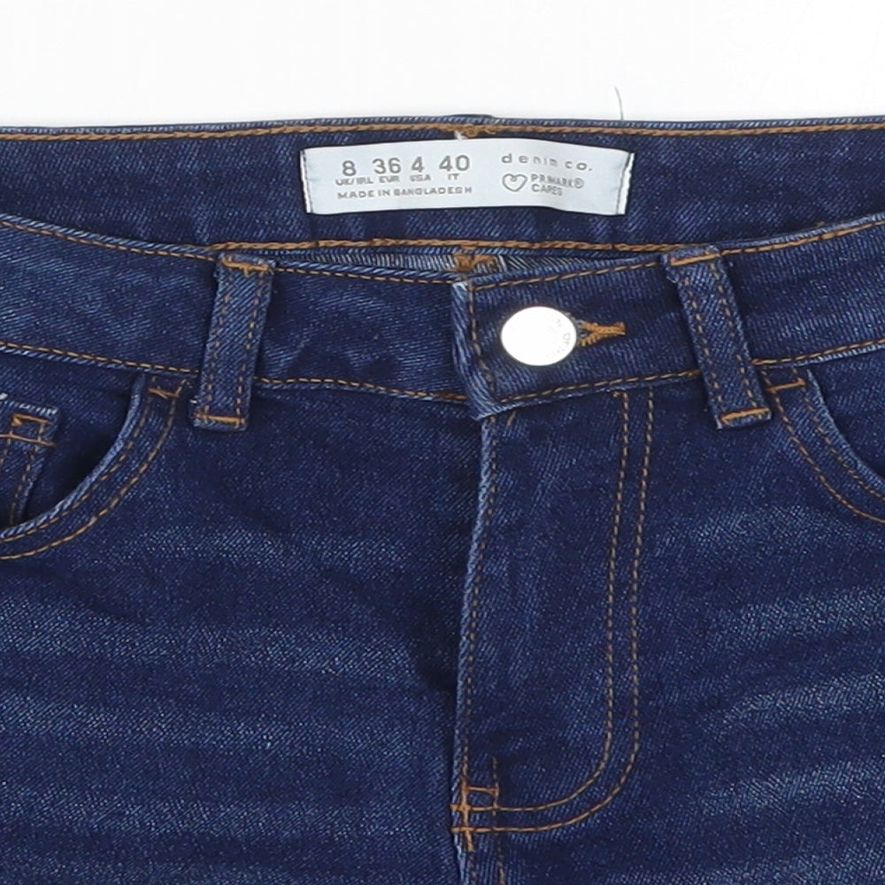 Denim Co Womens Blue  Cotton Hot Pants Shorts Size 8 L3 in Regular Button
