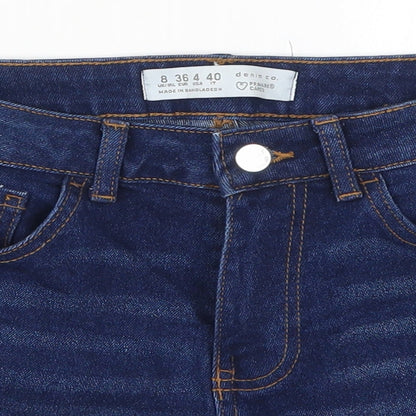 Denim Co Womens Blue  Cotton Hot Pants Shorts Size 8 L3 in Regular Button