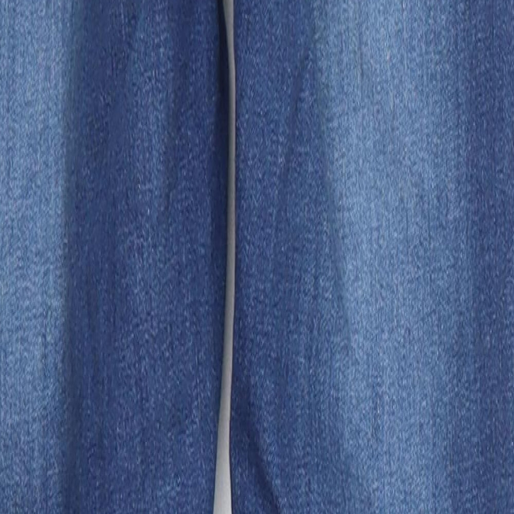 Naanaa Womens Blue  Cotton Skinny Jeans Size 6 L26 in Regular Button