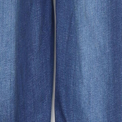 Naanaa Womens Blue  Cotton Skinny Jeans Size 6 L26 in Regular Button