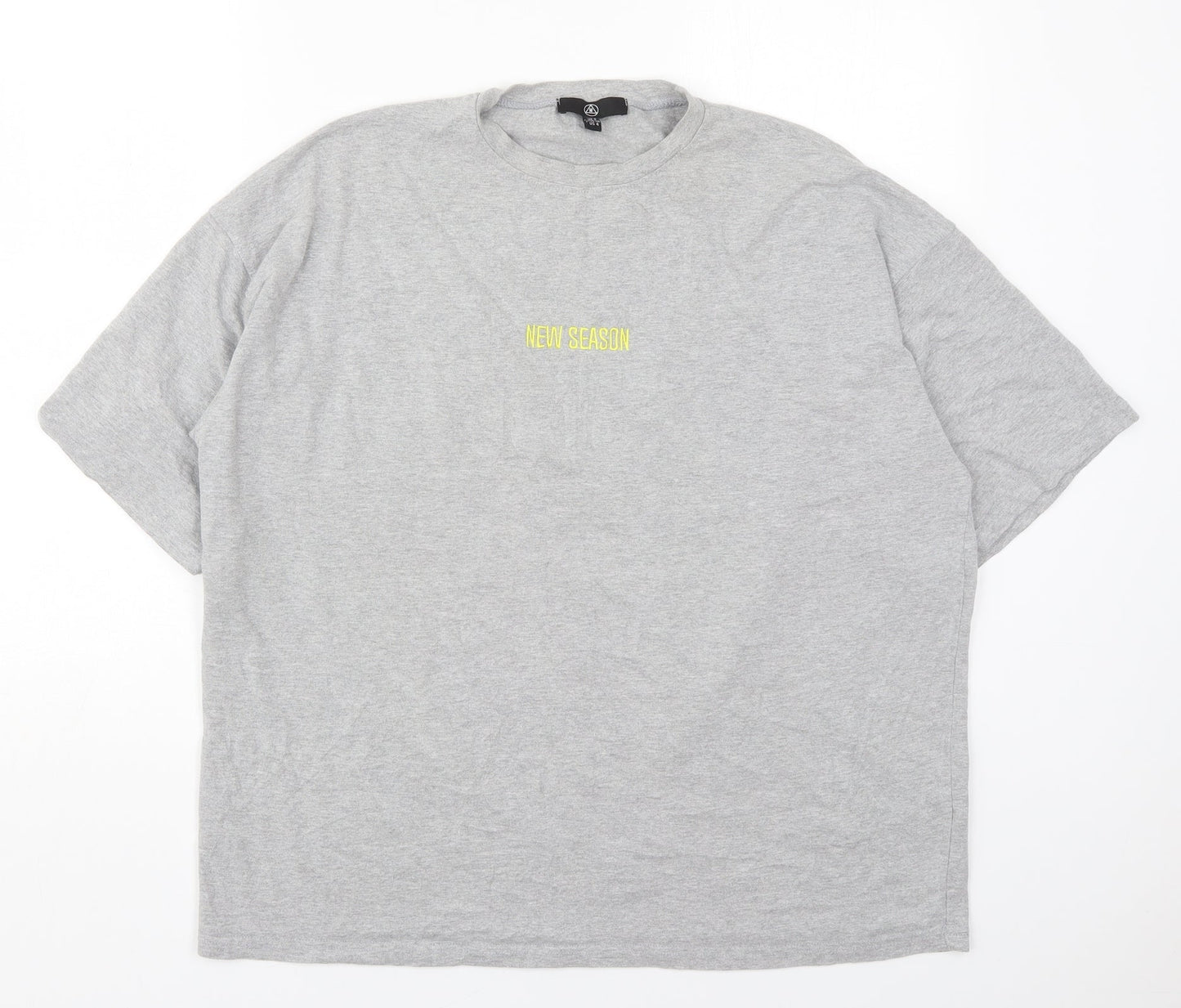 Womens UK Size 8 Missguided Grey Basic T-Shirt