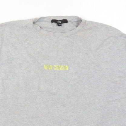 Womens UK Size 8 Missguided Grey Basic T-Shirt