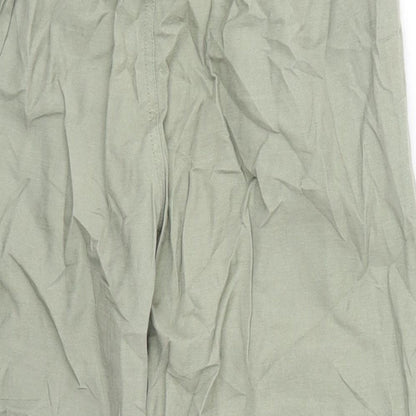 Miss Selfridge Womens Green  Viscose Trousers  Size 10 L22 in Regular