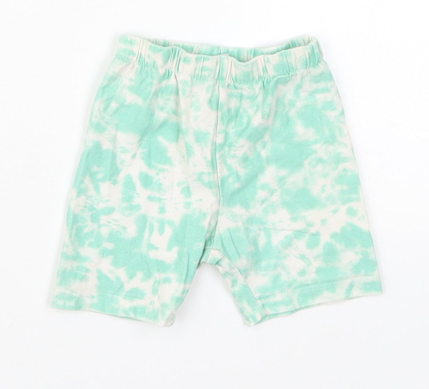 TU Girls Green  Cotton Cropped Leggings Size 12-18 Months   - Abstract
