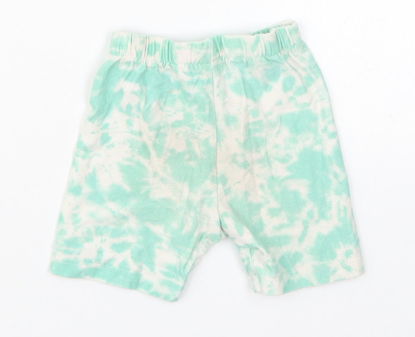 TU Girls Green  Cotton Cropped Leggings Size 12-18 Months   - Abstract