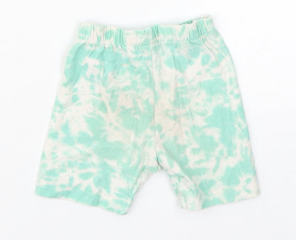 TU Girls Green  Cotton Cropped Leggings Size 12-18 Months   - Abstract