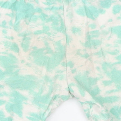 TU Girls Green  Cotton Cropped Leggings Size 12-18 Months   - Abstract