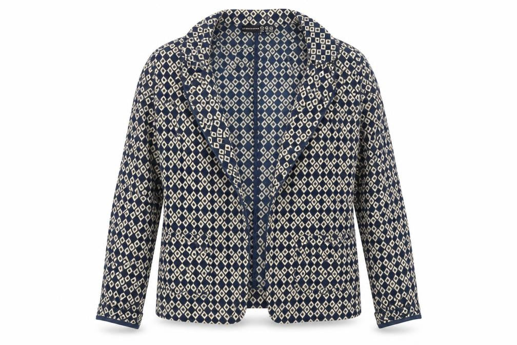 Atmosphere Womens Blue Geometric  Jacket  Size 8