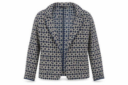 Atmosphere Womens Blue Geometric  Jacket  Size 8