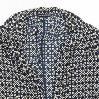 Atmosphere Womens Blue Geometric  Jacket  Size 8