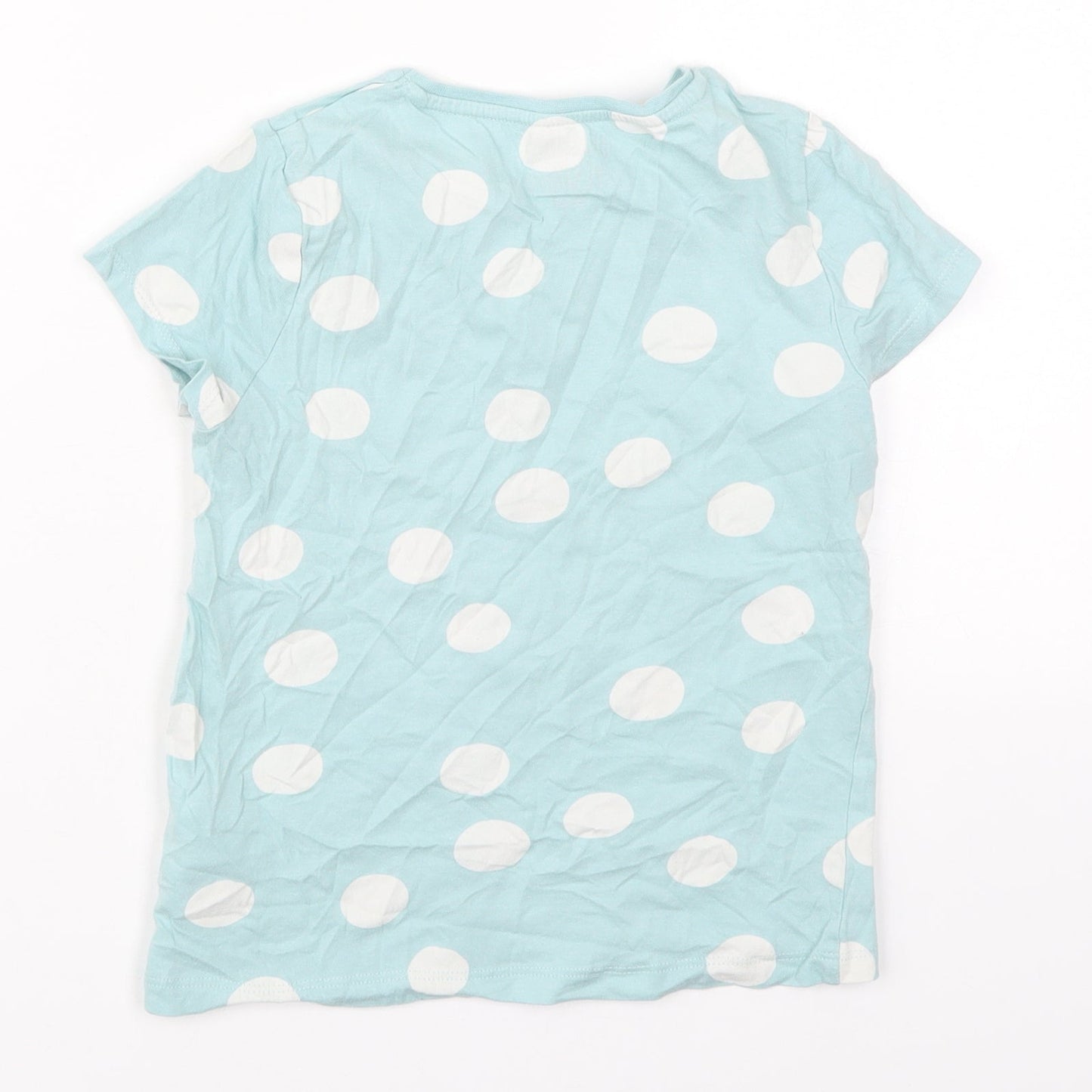 F&F Boys Blue Polka Dot Cotton  Pyjama Top Size 6-7 Years  Pullover - Daddy Awesome Cool and Fun