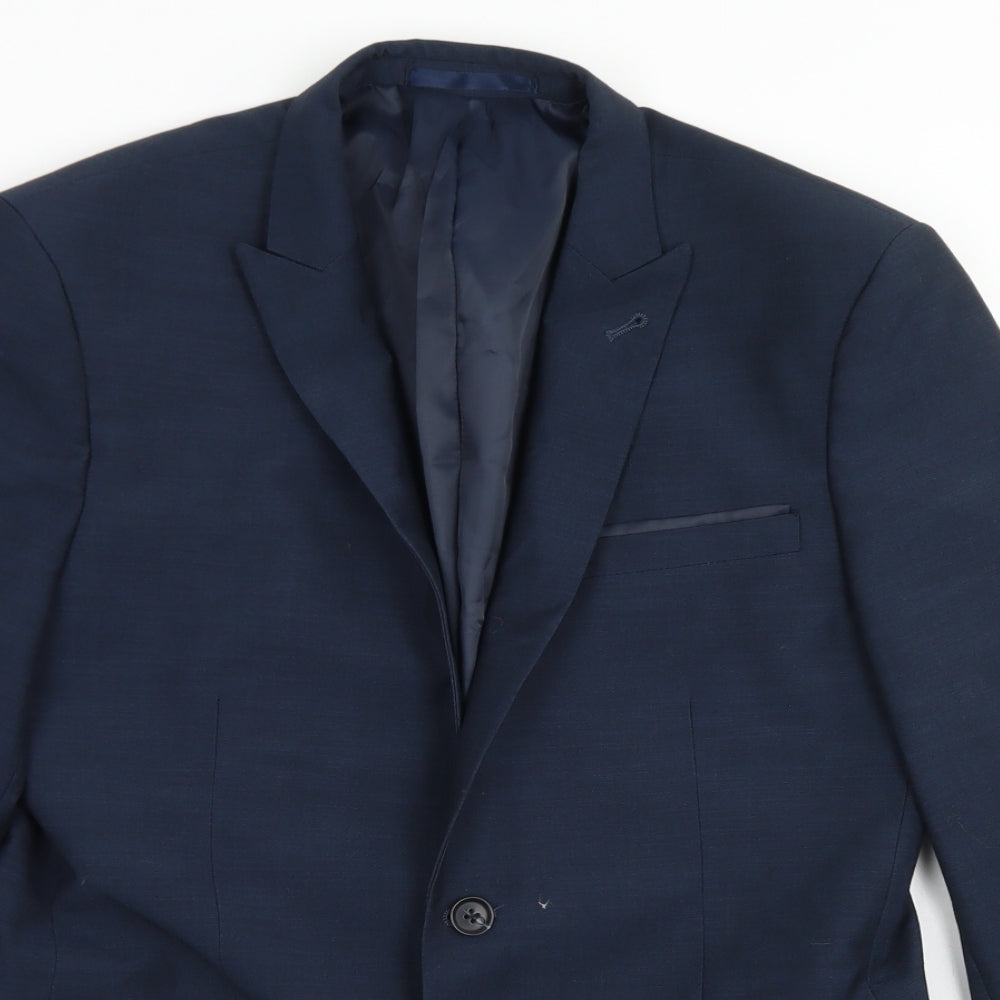 Mens UK Size 38 Cedar Wood State Regular Black Suit Jacket
