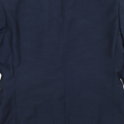 Mens UK Size 38 Cedar Wood State Regular Black Suit Jacket