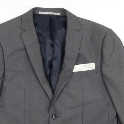 Mens UK Size 38 Burton Regular Grey Suit Jacket