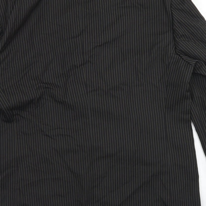 Wilson Mens Black Striped Polyester Jacket Blazer Size 42