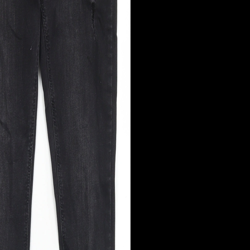 Denim Co Womens Black  Cotton Skinny Jeans Size 6 L27 in Regular Button