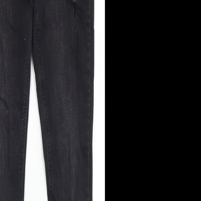 Denim Co Womens Black  Cotton Skinny Jeans Size 6 L27 in Regular Button
