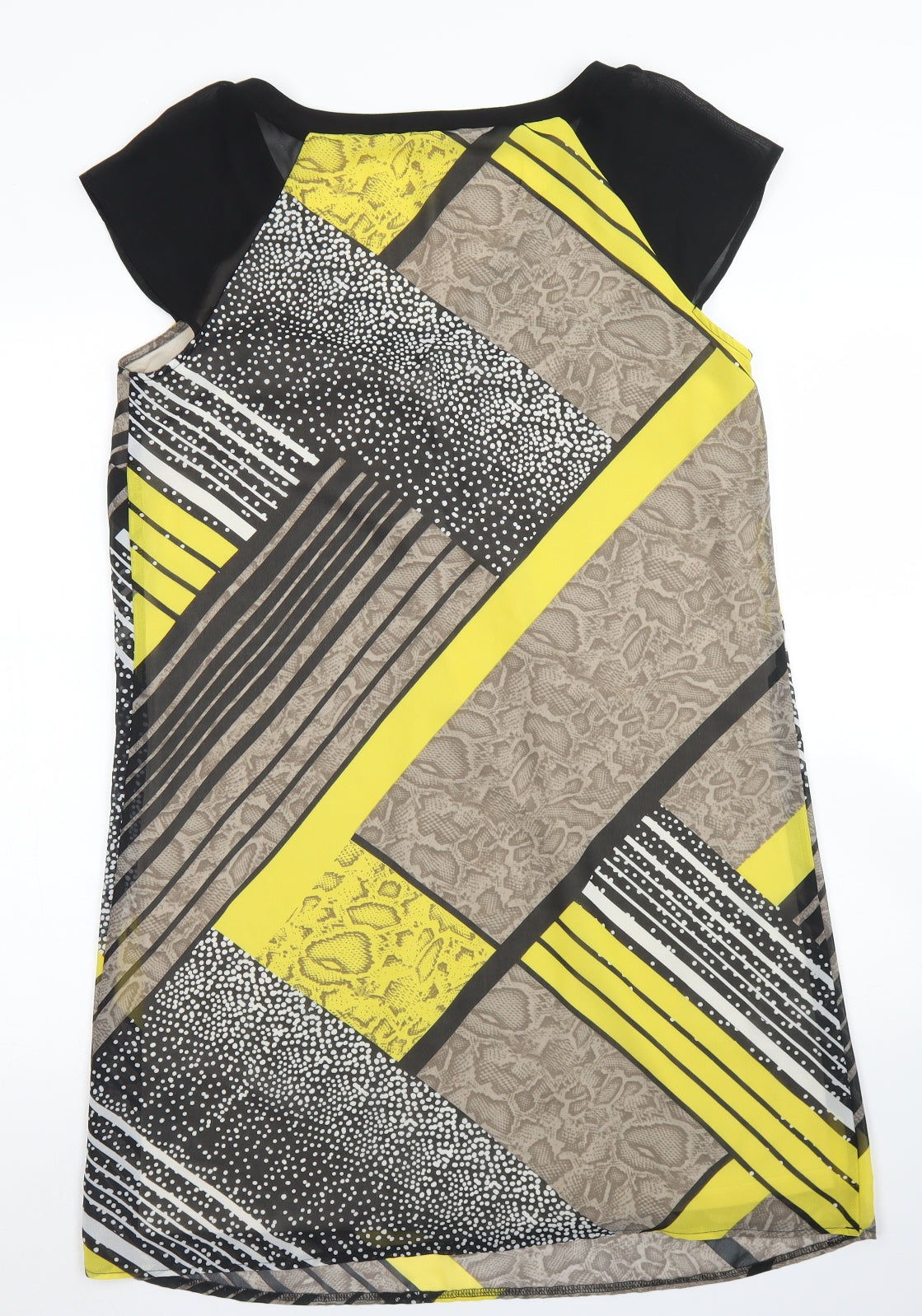 George Womens Brown Animal Print Polyester A-Line  Size 12  V-Neck